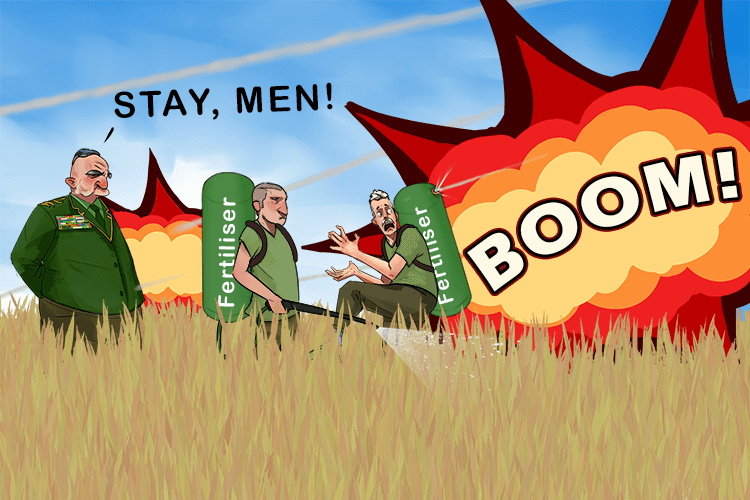 "Stay, men!" (stamen) said the sergeant, so the male soldiers continued fertilising the fields